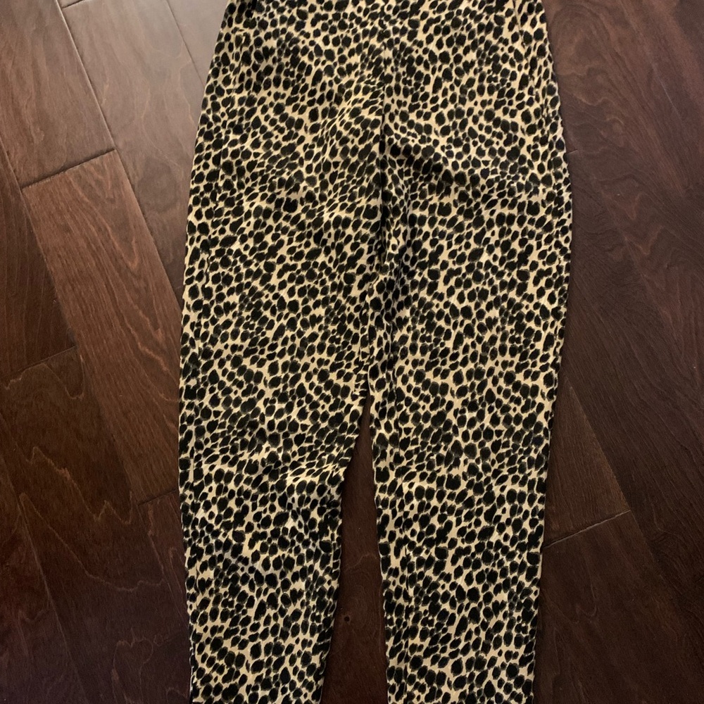 J Crew Factory Cheetah Print Pants - Picture 2 of 5